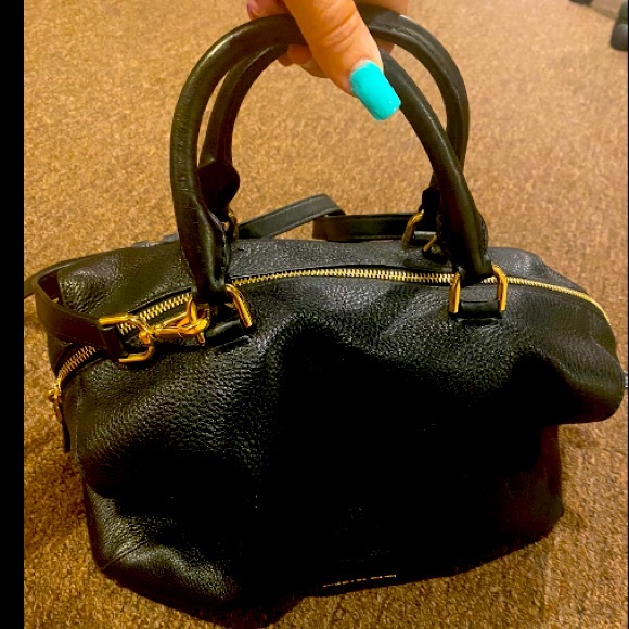 NWT Michael Kors Black Pebbled Leather Kirby Satchel purse pocketbook handbag - Picture 1 of 8